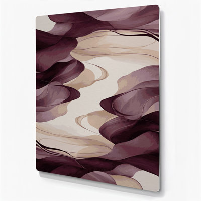 Abstract Landscape 62 Grey Metal Wall Art