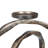 Decorative Twisted Loop Candle Holder, 11 Inch Antique Gold Aluminum