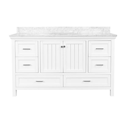 Maven 60" Carrara Marble Single Bathroom Vanity