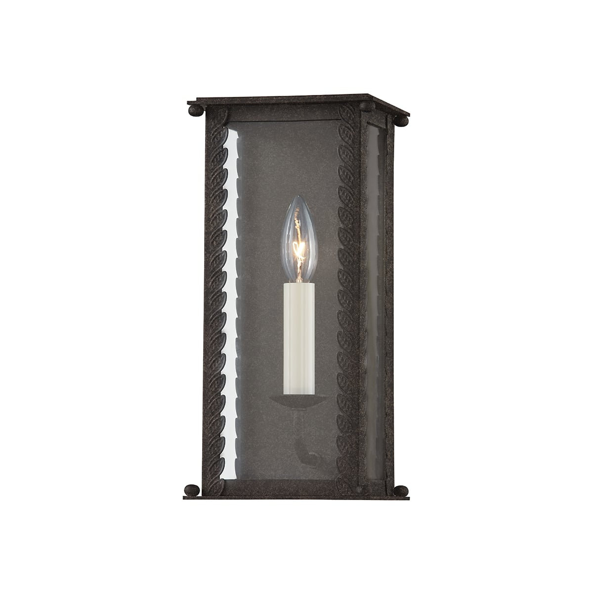 Troy Lighting Outdoor Light, French Iron, 13" H x 6.25" W x 5.25" D