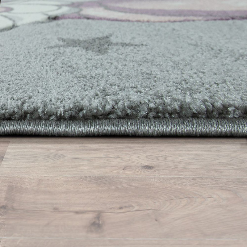 Florine Shag Grey Rug, Rectangle 160 x 230cm
