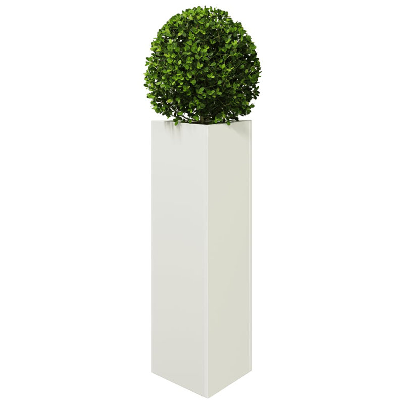 Alicija Planter Box, 75cm H x 30cm W x 26cm D, White 