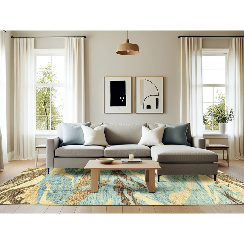 Abstract Indoor Rug, Rectangle 6' x 9'