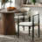 46'' Round Dining Table Set For 4 With Upholstered Arm Chairs, Modern Pedestal Dining Room Set, Wood Grain Kitchen Table And Chairs Set-1255568753