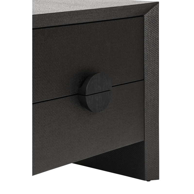 2 - Drawer Nightstand, Black