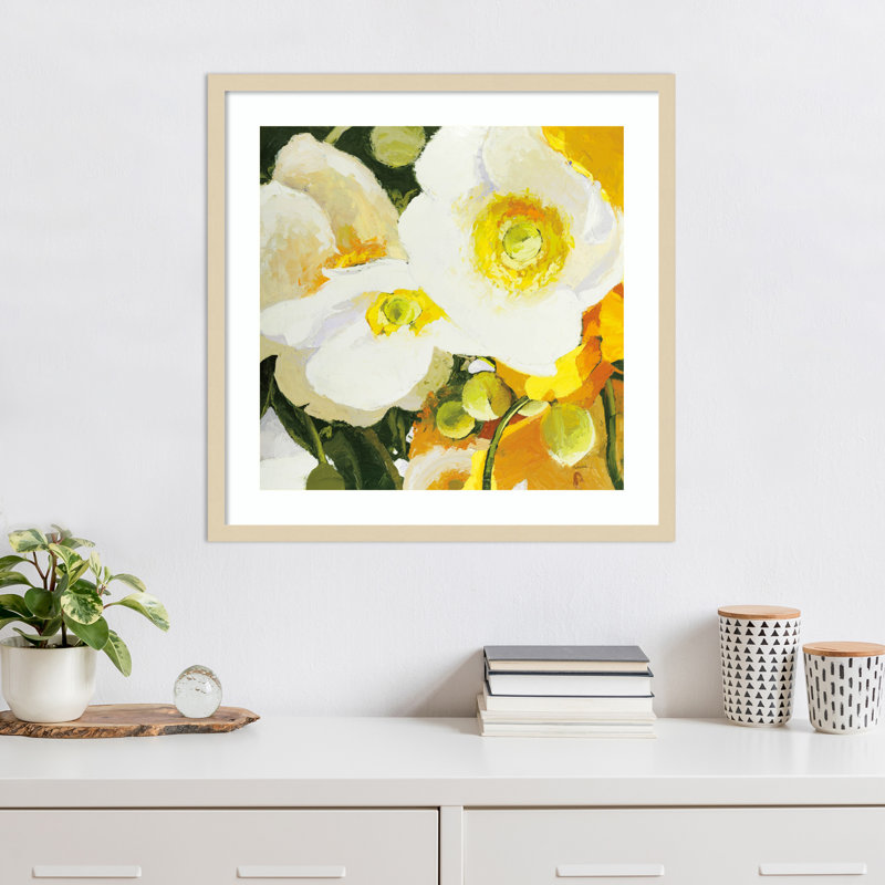 «Anemones Up Close» par Shirley Novak, impression sur bois encadrée, H 25 po x l 25 po
