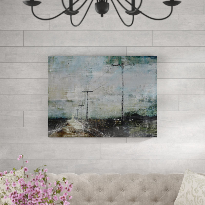 «Lonesome Traveller» par Sofia Fox - Peinture, H 30 po x l 40 po x 1,5 po, Extérieur