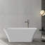 Baignoire de trempage autoportante en acrylique avec bonde escamotable et trop-plein - Baignoire autonome pour salle de bain