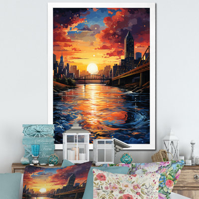 City Pittsburgh Popart III - impressions sur toile Cityscapes