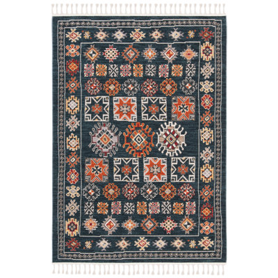 Sevanna Navy/Orange Area Rug