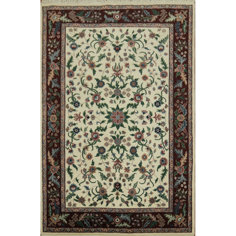 Tapis oriental traditionnel élégant et floral 6 x 9