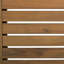 La table d'appoint de patio brun, fabriquée en bois, augmente l'espace de la table extérieure, la conception moderne et pratique, la fabrication, l'assemblage inclus la finition de la lampe en bois, ajoute de l'espace supplémentaire au patio, fonctionnel et requis