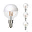 2.5 Watt Dimmable G16 Light Bulb With Half White Glass Finish And Candelabra (E12) Base