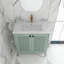 Meuble-lavabo simple autoportant de 29,7 po avec plateau en céramique Margett