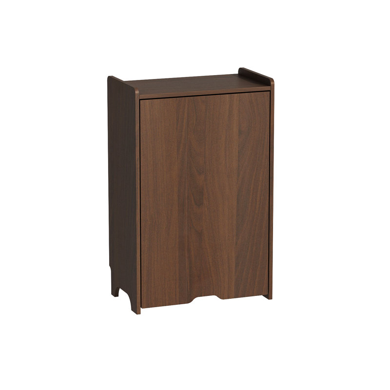 Home Office Desk Cabinet With Storage Shelves, Space Saving Compact Writing Desk For Small Spaces Living Room Bedroom Home Office, Walnut Finish (99w X 53d X 74h)