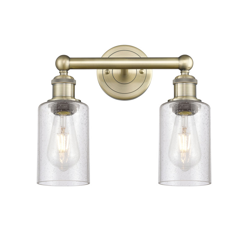 Caldello 2 - Light Dimmable Vanity Light, Antique Brass, Seedy