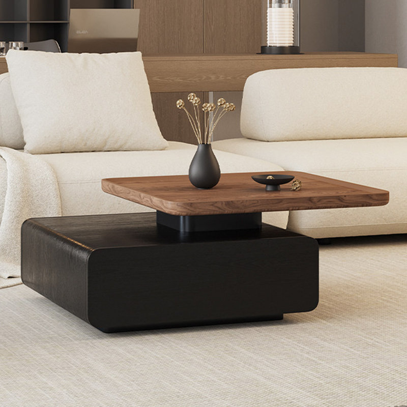 Mid-century style rotatable storage coffee table