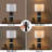 23.25’’ Black Table Lamp Set With Built-In Night Light And Usb Ports Bulbs Included