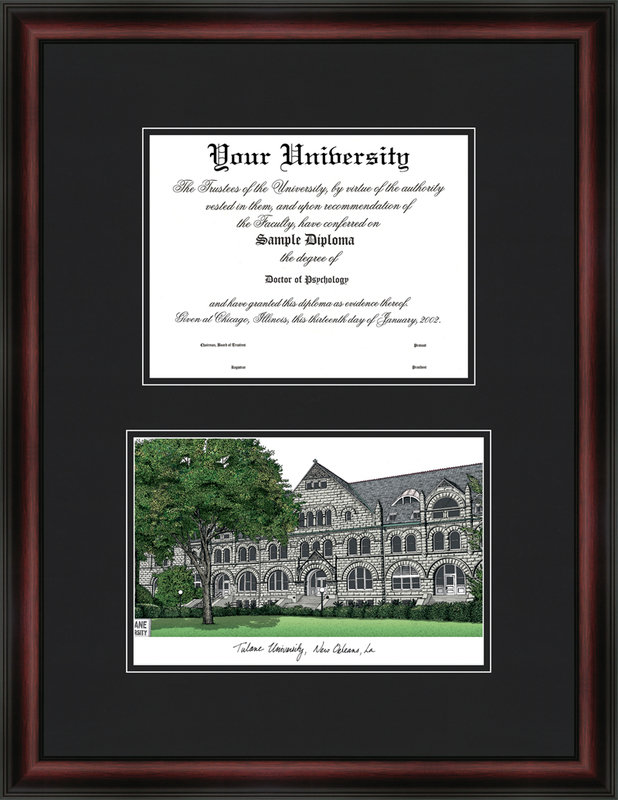 NCAA Tulane Green Wave Diplomate Diploma Frame