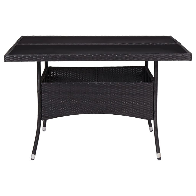 Table de salle à manger d'extérieur, Noir