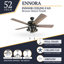 Ventilateur de plafond 52 po avec lumière DEL Ennora-809178438