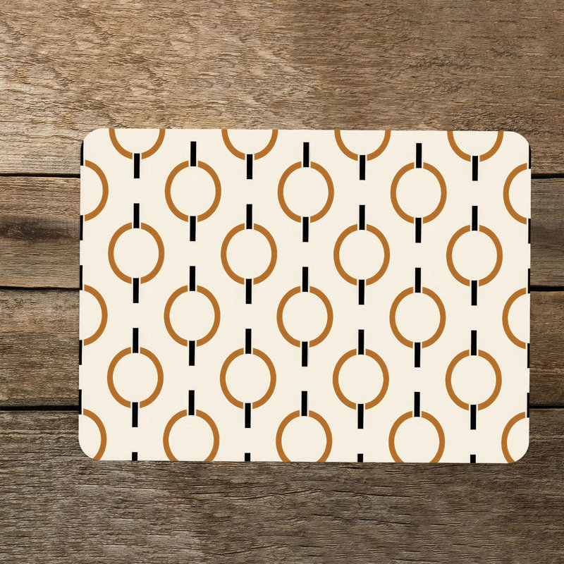Modern Abstract Geometric Pattern on Glass Cutting Board Ideal for Stylish Kitchenware and Serving Needs, 11" x 15"