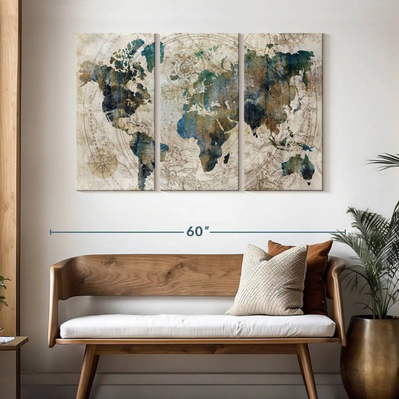Aliaz Stained Celestial Map, 32" H x 50" W