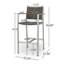 Ensemble de 2 tabourets de bar d'extérieur en aluminium antirouille avec siège et dossier 29,50 po
