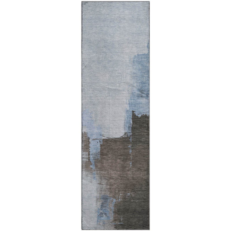 Premium Machine Washable Elize AMF1332 Abstract Rug, Runner 2'3" x 7'6"