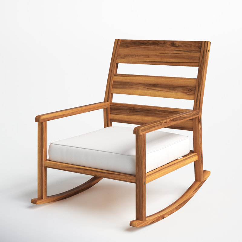 Outdoor Stanley Rocking Solid Wood Chair with Cushions
