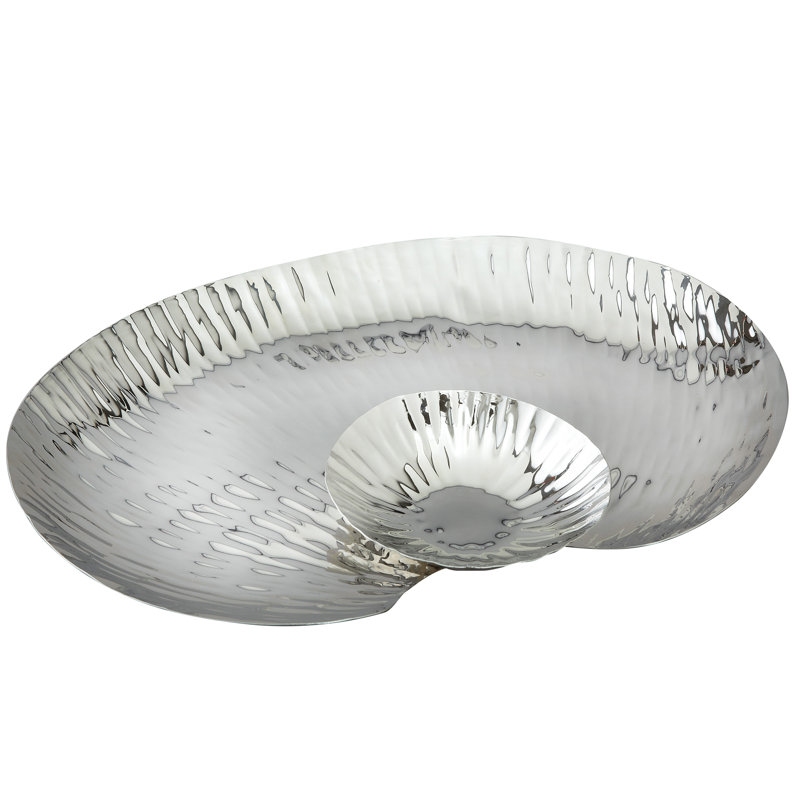 Mercer41 Stainless Steel Chips And Dip Platter