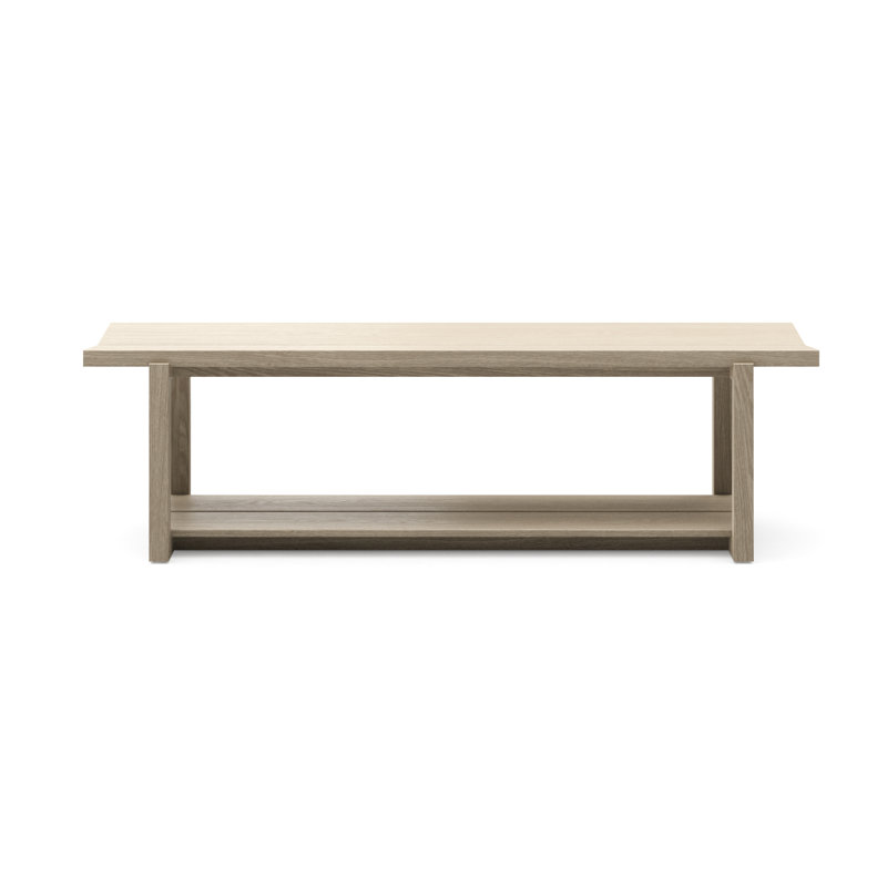 KAVA Solid Wood Bench, Washed Oak