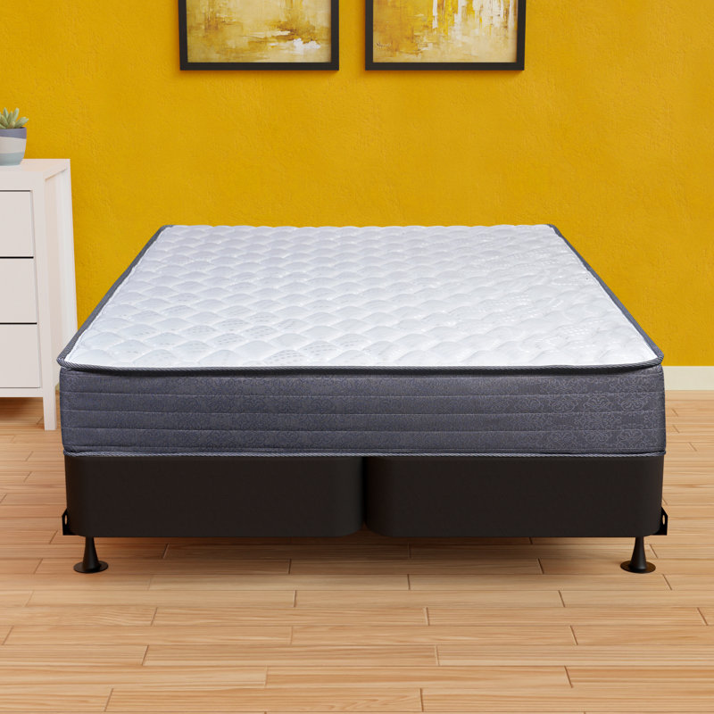 Matelas hybride mi-ferme 9 po Krause, Très grand, Profil bas (4 po)