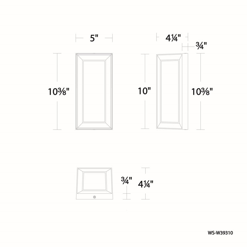 Argo 1 - Light LED Outdoor Flush Mount, 10.38" H x 5" W x 4.25" D, 20W