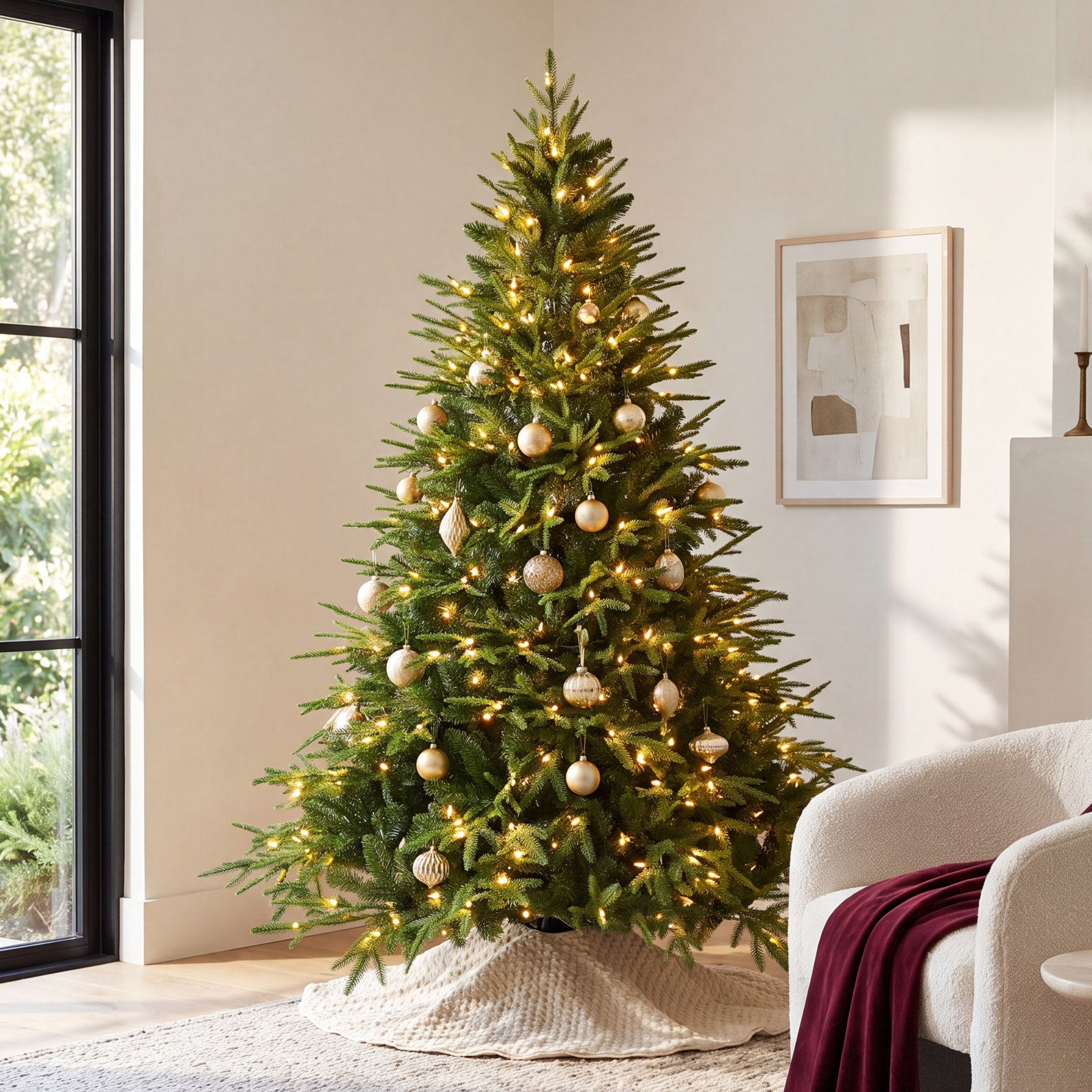 Pre-Lit Spruce Christmas Tree, 6"H