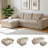 Corduroy Cloud Modular Couch,4-in-1 Flexible Combination Sectional Compression Sofa-1229887464-1211198173