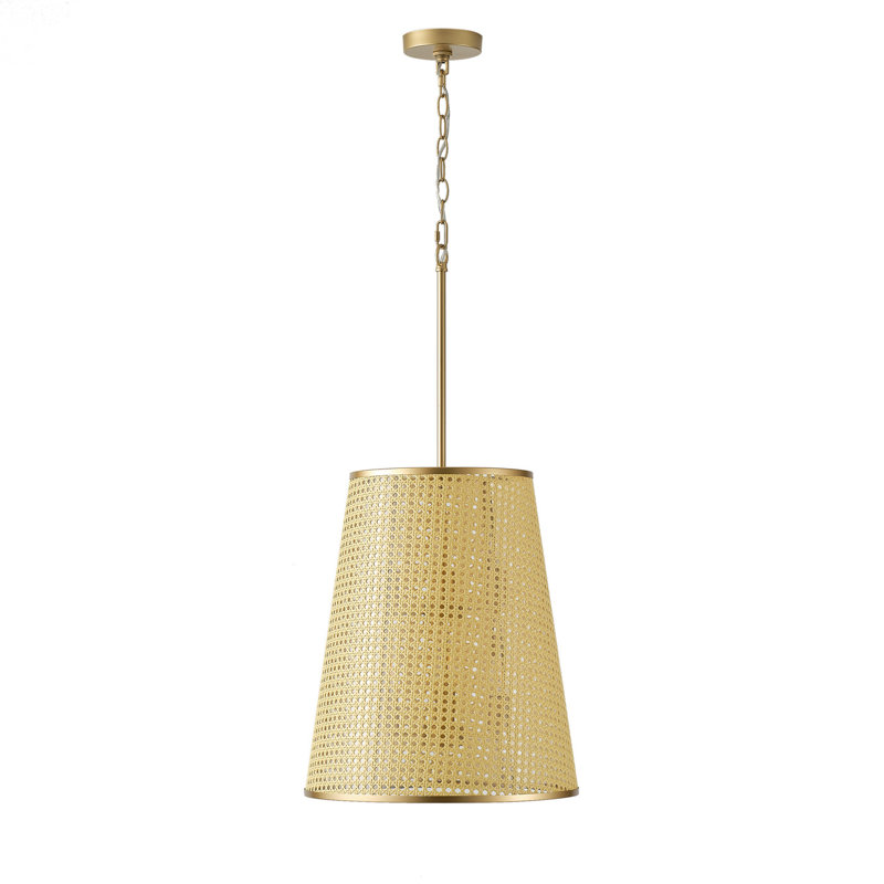 6-Light yellow adjustable iron pendant lamp