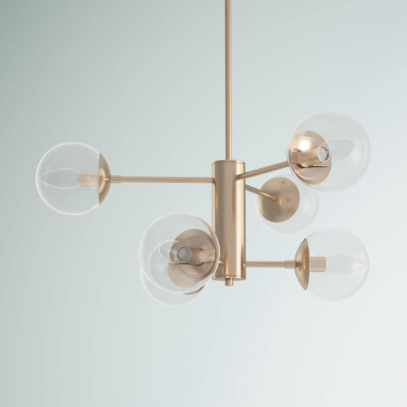 Lustre linéaire moderne Spoutnik à 6 lumières Haggins
