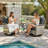 Sorella 11-Piece PE Wicker Outdoor Patio Furniture Set with 54" Propane Fire Pit Table & Solar-Powered Lighting-71144900
