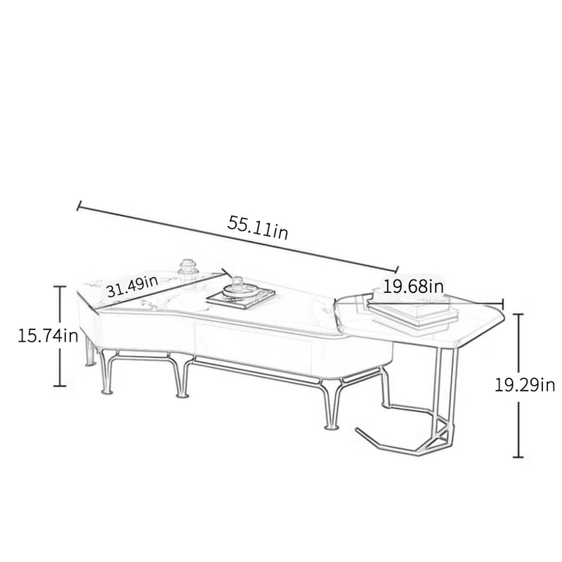 Table basse Alien personnalité design, H 15,74 po x L 55,11 po x l 31,49 po