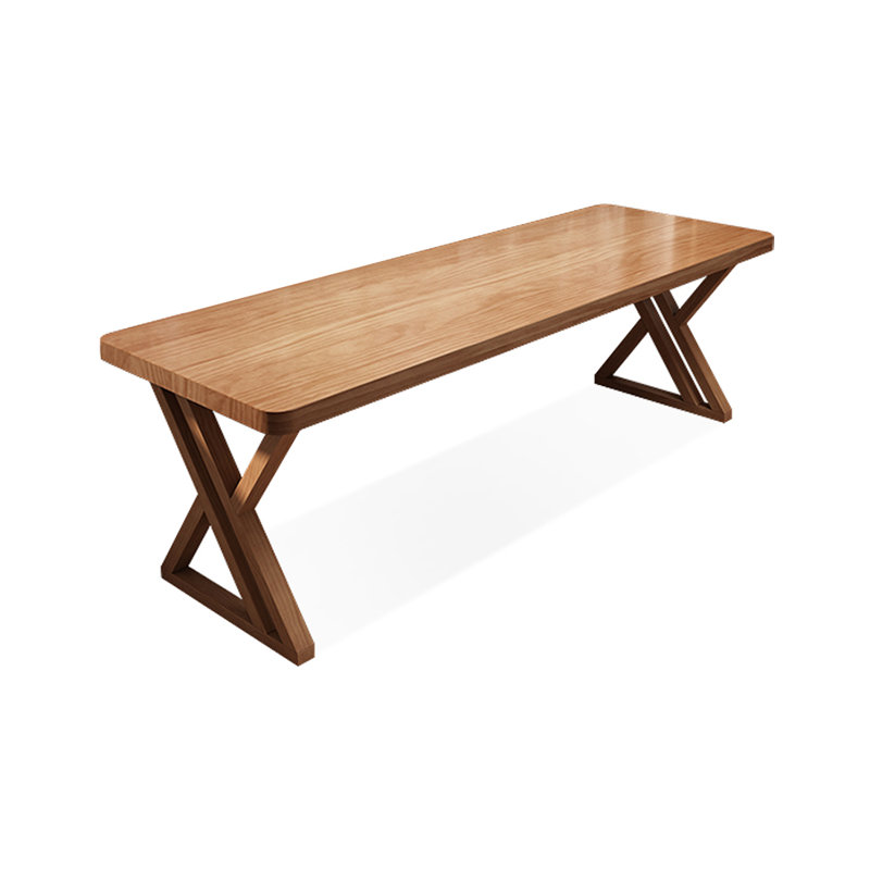 Light brown Rectangular Solid Wood Writing desk, 29.53"H*78.74"W*27.56"D