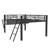Full Size Gaming Loft Bed with Desk, LED and Shelf, Metal Bed Frame with Mesh Undercarriage Storage-397342640
