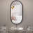 Wall Mount Bathroom Mirror Oval Frame Mirror Vanity Metal Mirror-1733173019