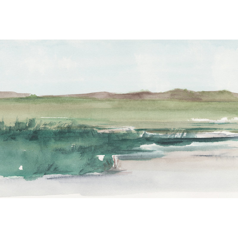 Emerald Grassland I by Ethan Harper - Wrapped Canvas Print, 30.48cm H x 45.72cm W x 3.8cm D