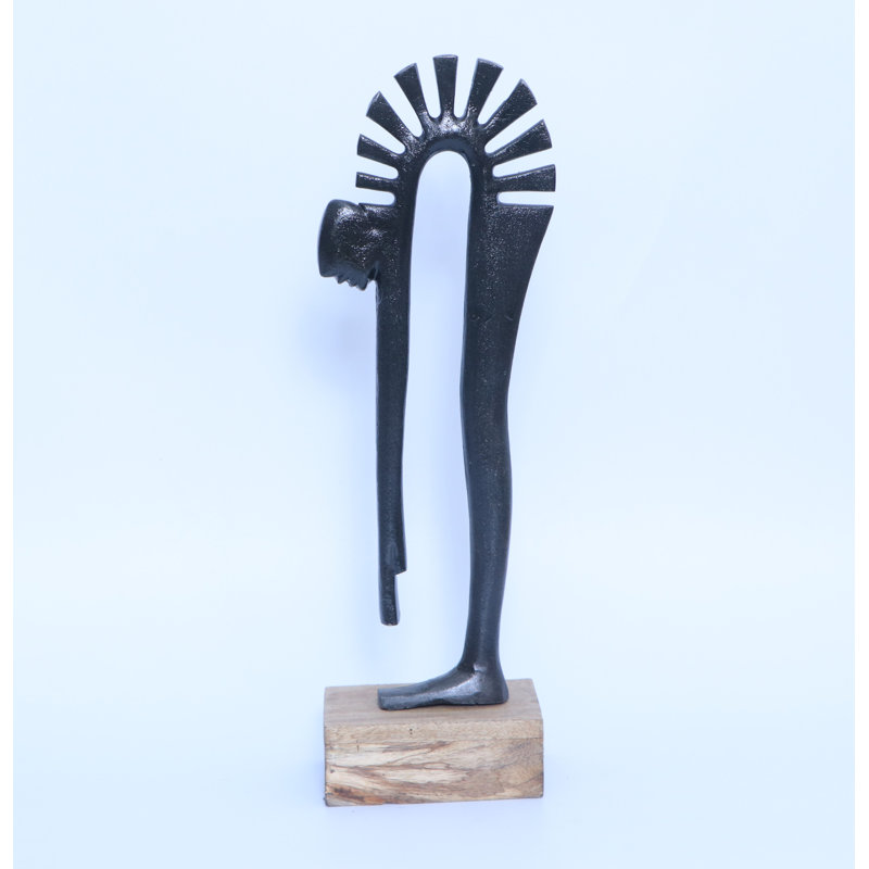 Avruch 44cm Decor Metal Bronze Yoga Lady Sculpture