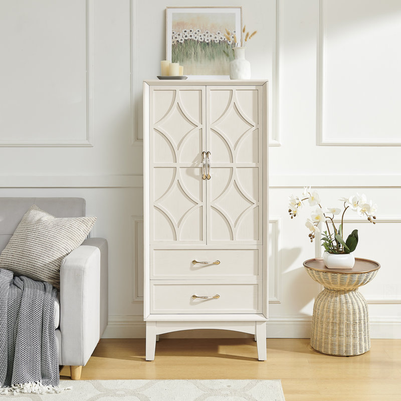 Armoire de rangement Mid Mid Modern, Blanc antique