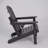 Outdoor Adirondack Chair, Foldable With Dual Cup Holder, Composite Material With Wood Texture-1712316113