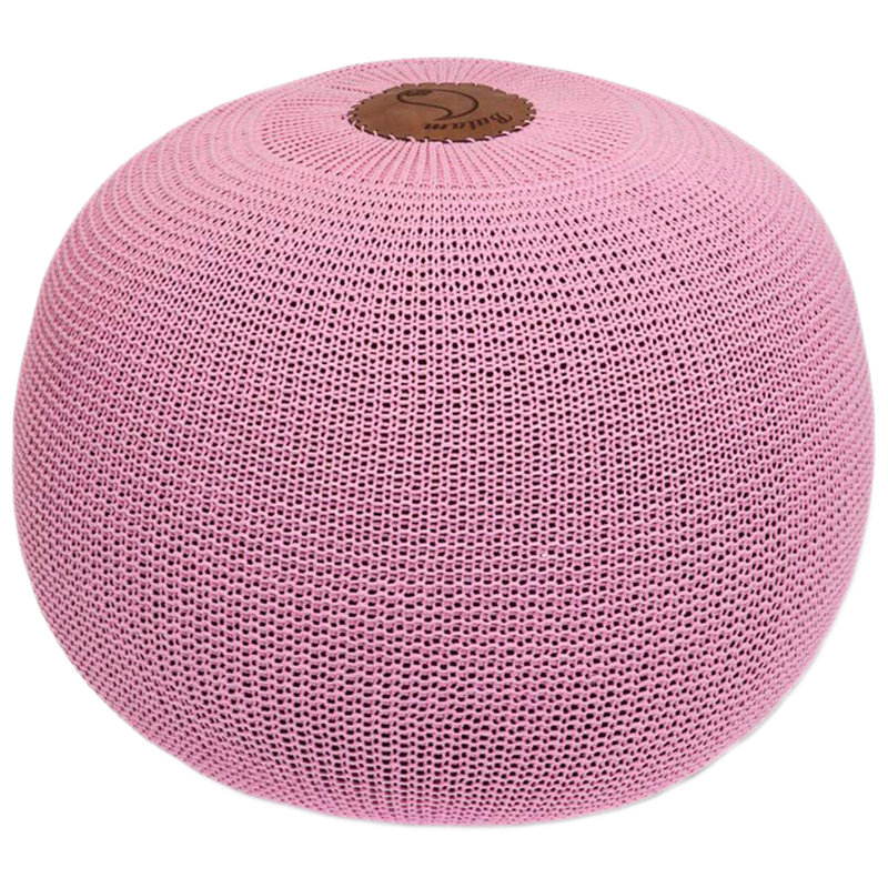 Pouf rond de 19 po de largeur, Rose