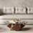 Round glass coffee table-1442005680