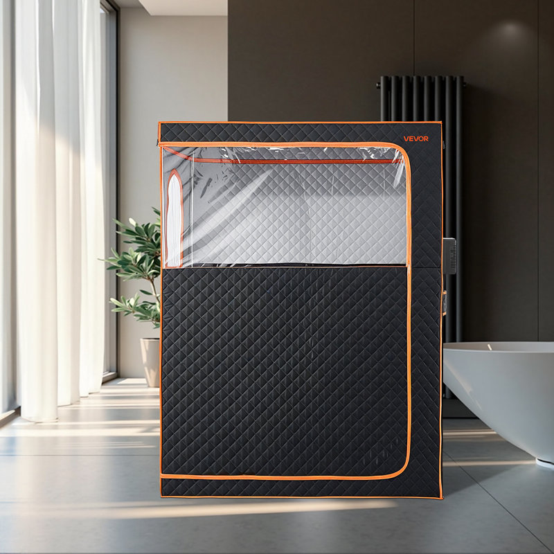 Tente de spa portative pour 2 personnes avec chaises infrarouges et noir